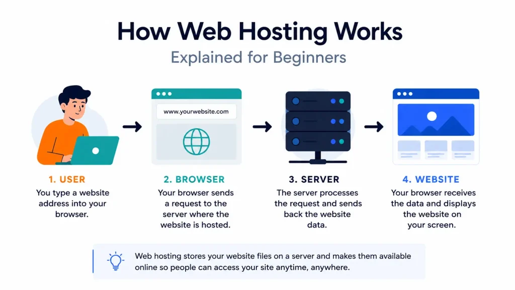 How web hosting works explained for beginners