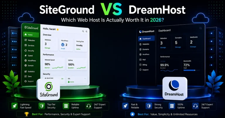 SiteGround vs DreamHost comparison