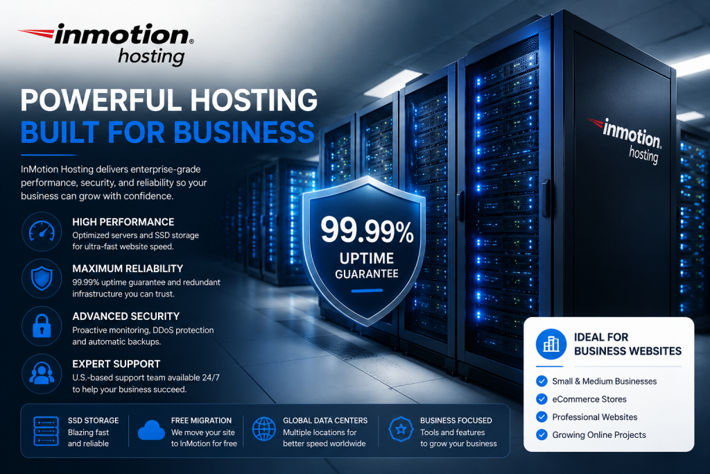InMotion Hosting business server infrastructure hosting review 2026