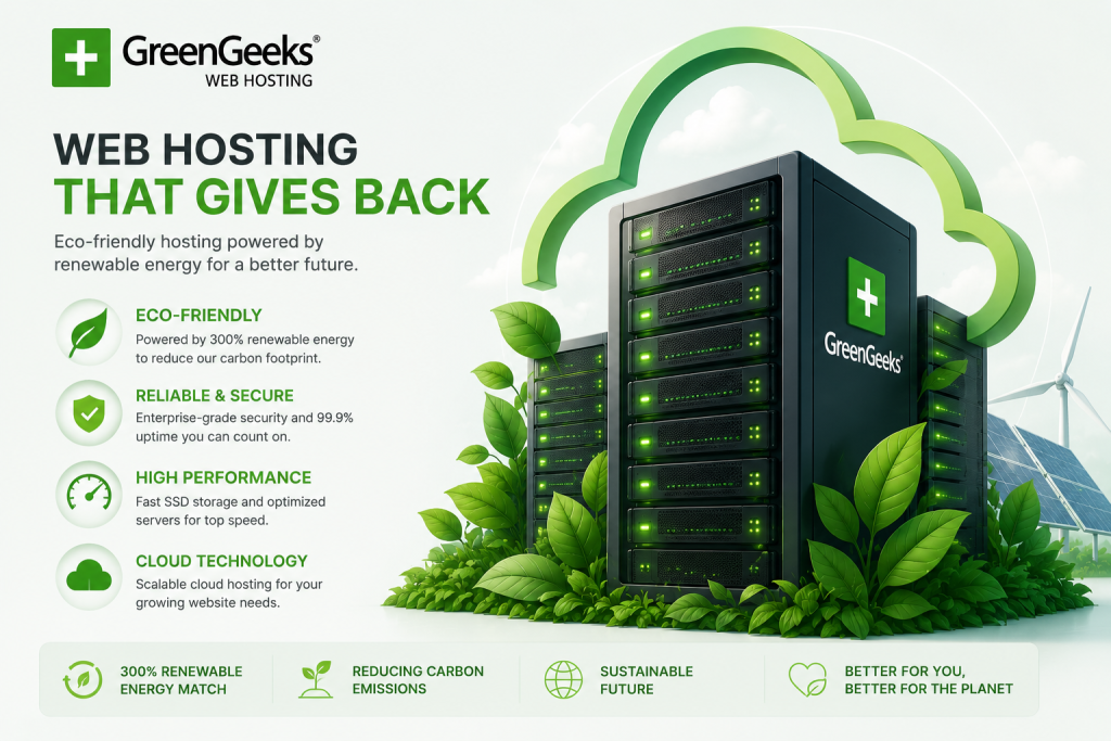 GreenGeeks eco friendly hosting renewable energy 2026